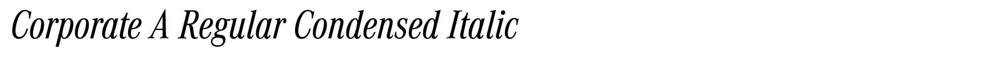 Corporate A Regular Condensed Italic image